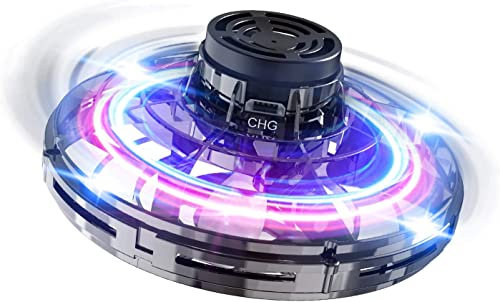 FLYNOVA Fliegendes Spielzeug, Handbetriebene Drohnen Mini Drone Flying Ball Toys, Hubschrauberspielzeug mit 360 ° drehbaren und leuchtenden LED-Lichtern für Kinder Erwachsene Outdoor-Spaß(Schwarz)