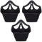 ACCURATE 31cm Venetian Wall Planter | 3Pk Wall Plnater | Ideal for Indoor and outdoor decorative - Black
