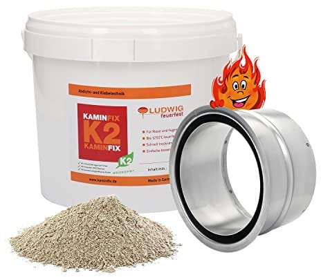 Doppelwandfutter in unterschiedlichen Ø zum anschließen von Rauchrohr, Stahlrohr, Ofenrohr inkl. Schamottemörtel (4kg). Der richtige Anschluss für Ofen/Kamin. (Ø 150)