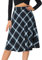 Allegra K Damen Kariert Rock Schottenrock Knielang A Linie High Waist Colorblock Midirock Blau Weiß M
