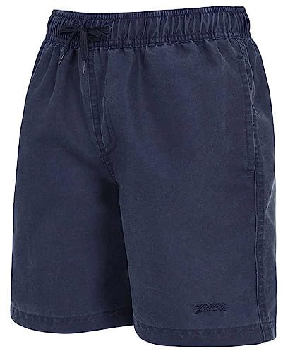 Zoggs Junior Boys Ecodura (Enzyme Washed Short) Mosman Washed 15 Shorts, S, Age 8 to 9 Years Navy