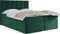 WFL GROUP Boxspringbett mit Bettkasten 120x200 140x200 160x200 180x200 200x200 Doppelbett Gepolstert Bett Mit Matratze und Topper - Stauraumbett mit Kopfteil - Grün Samt - 120 x 200 cm