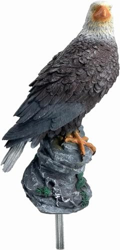 Etzeaxus Fahnenmast-Aufsatz, Adler für Fahnenmast-Aufsatz, langlebige Harzkonstruktion, stehendes und handbemaltes Design, 2-in-1-Dekoration für Innen- und Außenbereich, Adler-Topper, um Ihren Stolz
