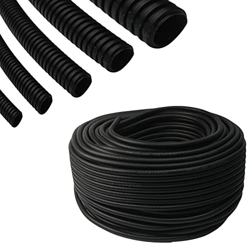 Wellrohr Wellschlauch Kabel Schutz Rohr Isolierrohr Marderschutz Leerrohr Installationsrohr (25 Meter, 50 mm Innenmaß)