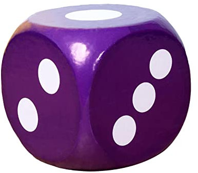 Baoblaze Spielwürfel Groß Schaumstoff, Großer Schaumstoffwürfel Weich, Bunt Eva Stoffwürfel D6, Soft Dot Dice, 30cm Teaching Aids Board Games für Teambuilding Klassenzimmer Party Favors, Violett