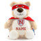 Elefantasie Stofftier mit Name Bestickt Kuscheltier Heldenbär personalisiert Stickmotiv Superheld