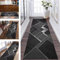 Teppich Läufer Lang Flur Küche rutschfest waschbar Küchenläufer Polyester 120X300CM Korridor Teppichläufer Modern Schwarz Grau Schlafzimmer Wohnzimmer Küchenteppich Meterware Teppichmatten Flurläufer