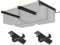 Generic Overhead Garage Storage Bin Rack 4 Sets C-Form Schwarz Verstellbar Unterstützt Die Meisten Aufbewahrungsbehälter 2 Haken