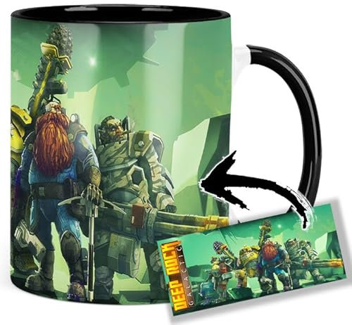 Deep Rock Galactic Tasse Innen & Henkel Schwarz Keramikbecher Mug