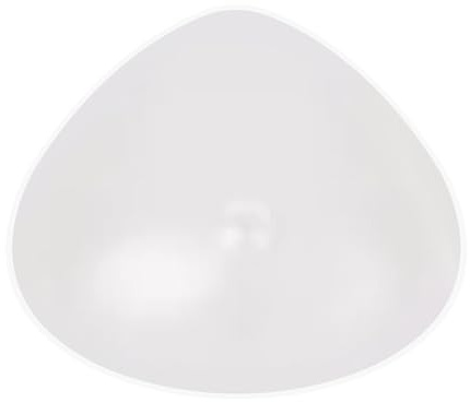 ELMIKA Triangel Silikon Brustformen, Mastektomie Prothese zum Schwimmen heiße Quelle, tiefes konkaves BH-Pad Enhancer, Transparent XL,275g/Stück