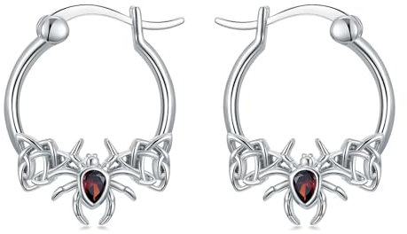 POPLYKE Keltische Spinne Ohrringe Sterling Silber Hoop Ohrringe Schmuck Geschenke für Frauen M?dchen