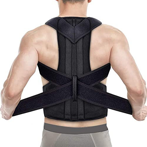 Haltungskorrektur, Rückenstütze, Schlüsselbeinstütze, stoppt Slouching und Buckel, Verstellbarer Rückentrainer, Uni (Größe: M) (4XL) () charitable