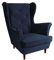 SEELLOO Sessel Bequemer Polstersessel Armlehnstuhl Kuschelsessel Sitzer Relaxstuhl Wohnzimmer Ohrensessel Modern Schlafzimmer, Marine, 95 x 81 x 102 cm