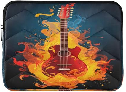 MCHIVER Laptop-Hülle mit Gitarren-Flammen 33,8 cm (13,3 Zoll), leicht, Computer-Schutzhüllen für Reisen
