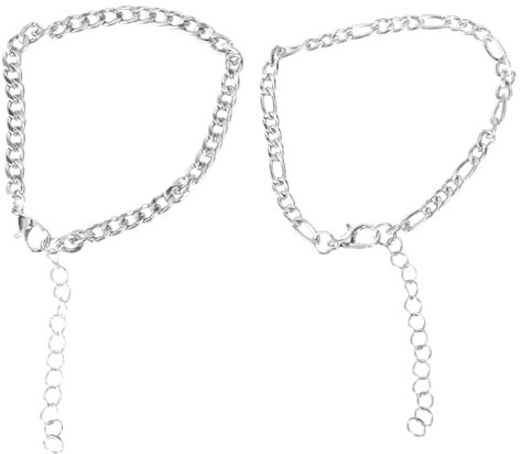 Meiliyizu Armbänder, Edelstahl, Damen-Armband, verstellbare Gliederkette, Armreif, Fußkettchen, Schmuck, einfaches Kettenarmband, Geschenk für Modeliebhaber