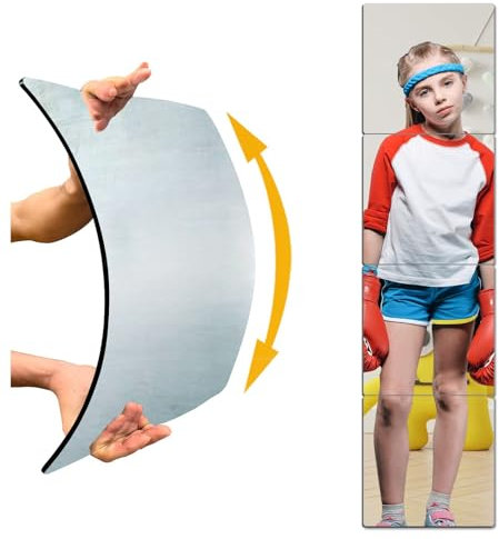 Unzerbrechlicher Spiegel für die Wand, Ganzkörperspiegel für Kinder, 4 Stück, 25,4 x 25,4 cm, bruchsicheres Plexiglas, lange Spiegel, Fores, Schlafzimmer, Schrank, Kinder-Kunststoffspiegel