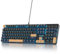 SbocKeeb Teclado para Juegos RGB V200, Teclado mecánico con Cable de 104 Teclas, tamaño Completo, Teclado cremoso con Teclado numérico, Interruptor Rojo Lineal, diseño NKRO USB QWERTY Americano