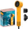 Cecotec Secador de Pelo Ionicare Rockstar Style Yellow, Secador Muy Compacto y Ligero, Motor 1500W 110000 Rpm, Generador de Iones, 4 Temperaturas, 3 Velocidades, Silencioso: Tecnología Brushless