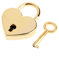 Cadenas vintage en forme de cœur avec clé en métal pour serrure à souhait pour sac, valise, bagage, livre, bijoux