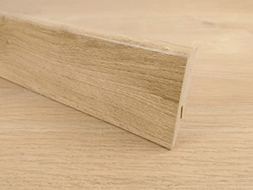 Sockelleiste KronoOriginal Cottage Höhe: 58 mm - Tiefe: 19 mm - Länge: 260 cm - Material: MDF mit Dekorfolie - Sie kaufen 1 Stück mit 260 cm Länge (Hazel Oak, 260 cm | Sockelleiste)