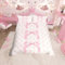 Homemissing Pink Bowknot Duvet Cover Set Double Size For Kids Girls Toddler Women Romantic Bow Bedding Set Rose Floral Flower Duvet Cover with 2 Pillowcases Dreamy Princess Style,No Real Bows