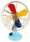 OKOVO Vintage Table Fan,Colourful Metal Wide Base Antique Desk Fan Decor Retro Style Exquisite Portable Electric Desk Fan for Coffee Shop Showcase Hallway Decoration