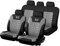 LiYaBaiHuo 9 Stück Auto Sitzbezüge FüR Renault Clio V Life/Zen/Intens/R.S. Line 2019-2022 2023 2024, Full Set Auto Sitzbezüge Set Sitzkissenschutz Innenraum Zubehör, C/Grey
