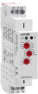IGEYAPA Relé temporizado AC 230 V multifunción 1 SPDT temporizador 10 modos de retardo 0,1 s-10 días con guía DIN 35 mm, certificado CE - Control de precisión industrial y doméstico