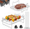 Accessoire Air Fryer, 2 Pièces Grille de Cuisson pour Friteuse à Air, Air Fryer Grille en Acier Inoxydable Antiadhésif pour Ninja Foodi AF400EU, AF300EU, AF500EU