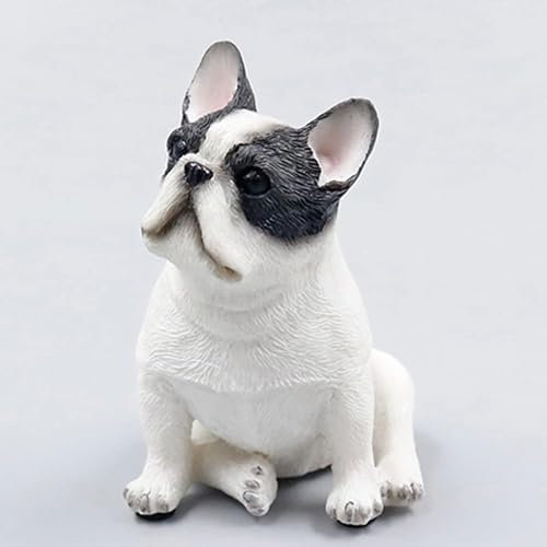 Ornaments Hunde-Gartenstatuen, schöne Harz-Tierstatuen für den Außenbereich, realistischer Welpe für Autodekoration, Schlafzimmer, Kinderzimmer, Eingangsbereich, Foyer, Herd,2 Statues