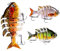 Lunaobrik LOS DE LA BAZN, LOS DE Fishing - 3-teiliges Fischköder-Set mit Spitzhaken - Crankbaits Gear zum Angeln für, Blau, Lachs, Barsch, Forelle