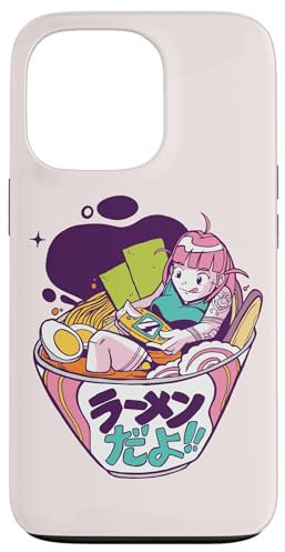 Anime Kawaii Ramen Gamer Girl Manga Otaku Japanischer Comic Hülle für iPhone 13 Pro