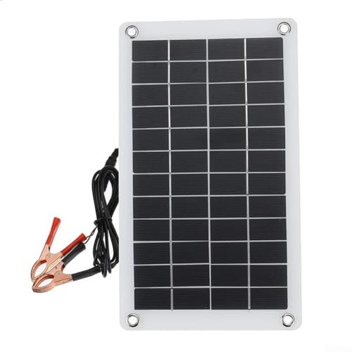 HpLive Solarpanel 30W 12V Halbflexibel Solarladegerät für Auto Batterie Ladegerät, Wasserdicht Effizienter Monokristalline Solarmodule