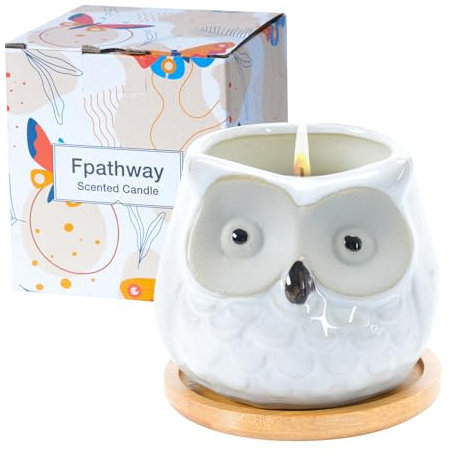 Fpathway 【Bezaubernde Eule Duftkerze Geschenke für sie】Luxuriöse Aromatherapie-Kerzen, einzigartige Geburtstagsgeschenke für Frauen, entspannende Damen-Geschenke – ideal für Ehefrau, Mutter, beste