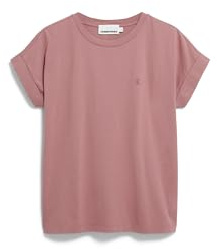 ARMEDANGELS Damen T-Shirt aus Bio-Baumwolle IDAARA Loose Fit Light Berry Xs