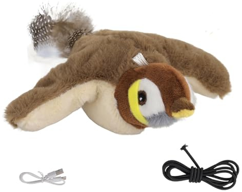 EliphonTowne Katzenspielzeug Vogel Fliegt - Automatisches Fliegender, Elektrisch Katzenspielzeug Vogel, Interactive Kitten ZubehöR, Katzenangel Stabil Wings Birdy 25-0626-05