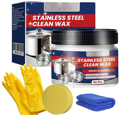 Stainless Steel Scratch Remover for Appliances, 2025 Upgraded Multi-Purpose Scratch Remover Cleaner Paste, Cookware Polish Scratch Repair Kit for Oven, Sink, Fridge, Cookware (1PC)