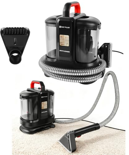 Waschsauger Teppichreiniger Fleckenreiniger für Teppiche, Vorleger, Polster, Treppen und Autos, 400W, 13kPa Saugdruck, 1,2L Tank - Inkl. 2 Bürsten