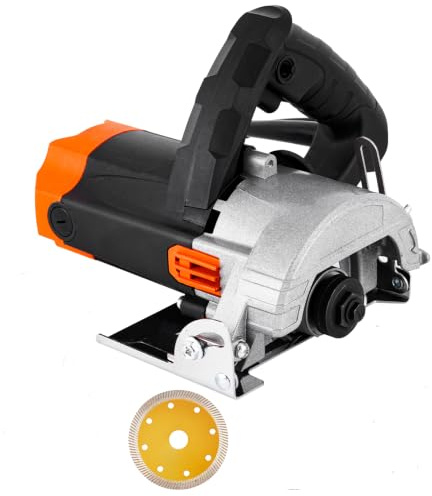 MXBAOHENG 1000W Tile Cutter Electric with 1 105mm Blade for Ceramic Tiles | 13000RPM Tile Saw with 45°＆0-34mm depth Adjust Diamond Blade for Cutting Tile