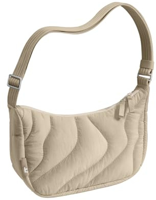 tomtoc 3,5L Puffer Sling Crossbody Bag Damen Nylon Moon Bag | Modische Handtasche mit Bequemem Schulterriemen, Innenfächern für Mobiltelefon & Tägliche Essentials