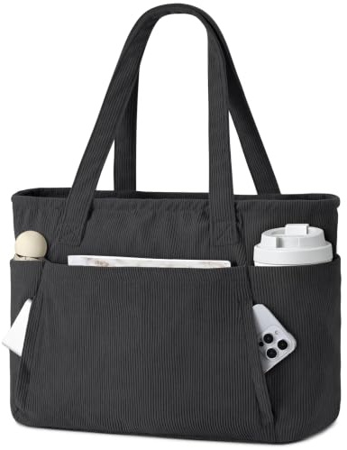 oscaurt Cord Shopper Tasche Damen Handtasche Groß Tote Bag | Arbeitstasche, Mit 15.6 Zoll Laptopfach, Schultertasche, Strandtasche Essential Bag, Für Uni Arbeit Reisen Gym