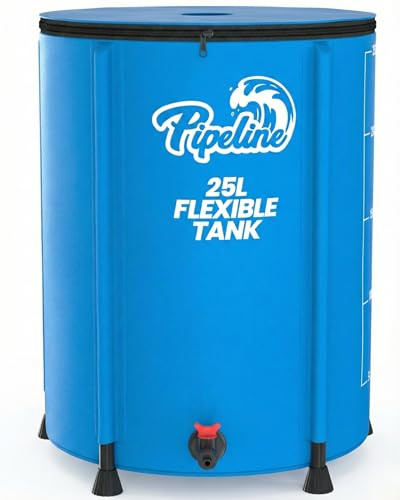 Pipeline 25L Flexible Rain Barrel Tank – Compact Collapsible Rainwater Tank for Garden Water Storage, Portable Water Butt & Rain Barrel Water Collector for Patios, Balconies & Small Spaces