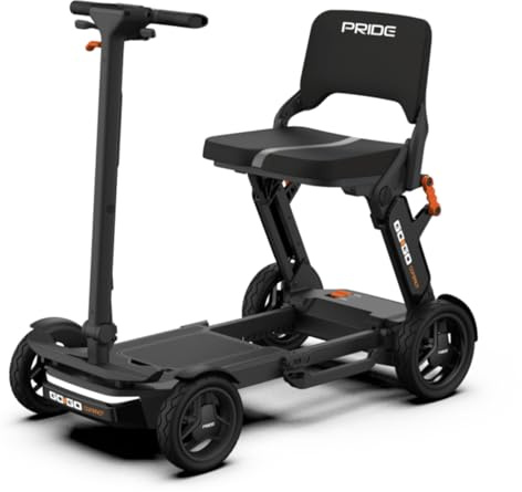 GoGo Compact Folding Mobility Scooter – Lightweight Travel Scooter with Lithium Battery, 4mph, 136kg Capacity, Compact Boot-Friendly Design (Black)
