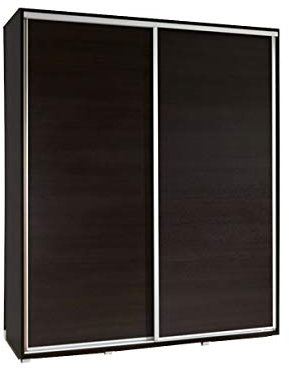 mb-moebel Kleiderschrank Schrank Garderobe Zweitürenschrank Schwebetürenschrank Schwebetüren 2-Türig Cleo 155 cm (Wenge)