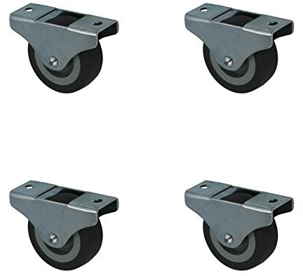 4 Stück 50 mm Kastenrollen Möbelrollen Kastenbockrollen Bettkastenrollen Rolle Softrad