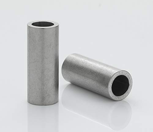 Edelstahl Distanzhülsen, Abstandshülsen – ohne Innengewinde, M6 Schrauben beweglich durchsteckbar – 10 x 7 x 1.5 mm (Außen x Innen x Wandstärke) – 20 Stück, Länge 25 mm