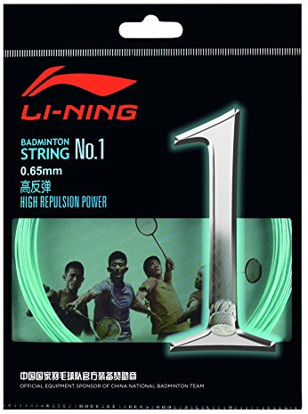 LI-NING 10 m Badminton Schläger-Saite No. 1 minz-grün
