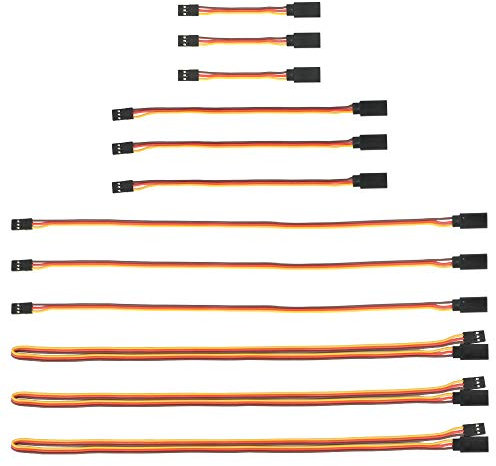 GTIWUNG 3 6 12 24 RC Servo Verlängerungskabel, JR Servoverlängerung, Servokabel, JR Stecker Verlängerung, Servo Extension Cable 22AWG 60 Kerne Kabel Futaba für Fernbedienung Flugzeuge