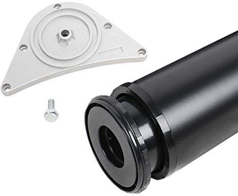 Tischbein 80mm Durchmesser Höhe 870 mm in schwarz Tischfuß Möbelfuss aus Metall