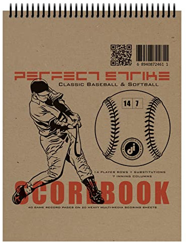 Perfect Strike Scorebook mit Regeln und Punkte-Anweisungen (evtl. nicht in deutscher Sprache); strapazierfähig Ideal für Baseball und Softball (1)